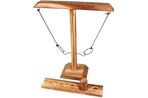 Ring Toss Game | Skicklighetsspel i trä | Premiumkvalitet | Hängande ringkastningsmaskin
