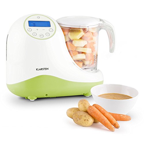 Klarstein Junior Chef Linus 5-in-1 Babynahrungszubereiter Babynahrung Küchen-Mixer Dampfgarer Sterilisator für Milchflaschen Baby-Flaschen-Aufwärmer (Aufwärm- und Auftau-Funktion, Timer, 700 Watt, 2 Geschwindigkeiten, inkl. Dampfgar-Einsätze) - 9