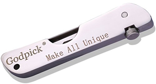 Outil de crochetage de serrure Godpick 7-en-1, en acier inoxydable - outil multi-usage repliable avec verrou tournant de sécurité