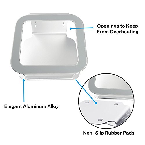 Paragala Ergonomische Einstellbare Laptop Ständer Universal Stilvollen Aluminium Notebook Halter für MacBook Pro Air Stand And Other 10-17 Zoll Laptops (Silver1) - 6