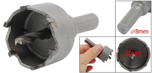 Triangle Shank Twist-Bohrer Bit 32 mm Dia Lochsäge Alloy Cutter Kit - 2