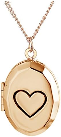 Mrs IXIQI 9ct Pale Rose Gold Plated Infinity Love Heart Pendant Necklace Locket Engraved on the back With " I love you to the moon and back" Gifts Present For Women With 45cm Chains And Fashion Box