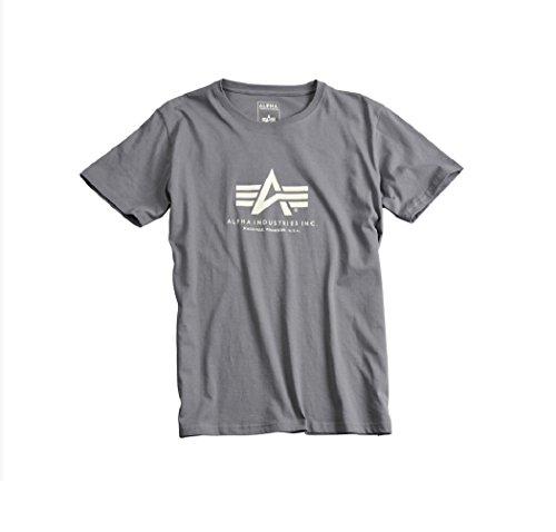 Alpha Industries Basic Logo T-Shirt Logo Shirt (XL, grey/black) Alpha Industries Basic Logo T-Shirt Logo Shirt (XL, grey/black)