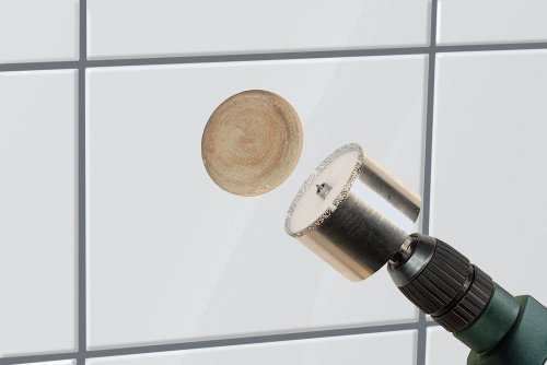 Wolfcraft 5926000 1 Diamant-Lochsäge Ceramic mit Schwamm, 10 mm Schaft Ø 35 - 2