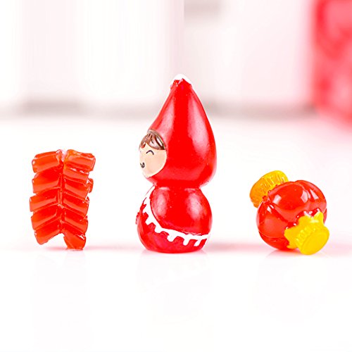 Sharplace Segen Neujahr Miniatur Fee Garten Mikro Landschaft Bonsai Topf Deko - Feuerwerkskörper