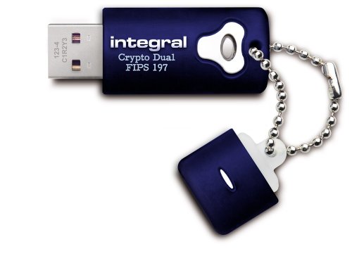 Integral Crypto Dual USB-Stick 8GB mit 256 Bit AES Verschlüsselung, FIPS 197, für Admin und User
