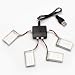 Produktbild Syma YUNIQUE Deutschland ® 3.7V 500mAh Batterien (4PCS) mit in 1 USB-Ladegerät (1PC) X5 X5C X5A X5C-1 X5SW X5SC RC Quadcopter