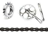 Rumpus Fixie Drivetrain Kit - 46T Single Speed Crankset / Dicta 16T Freewheel / 1/8