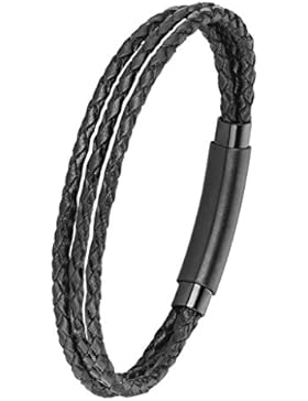 s.Oliver Kinder-Armband Teenager Boys IP schwarz Edelstahl 18 cm - 565455