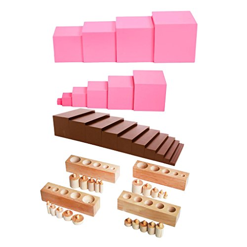 Cilindros, torre rosa y escalera marrón