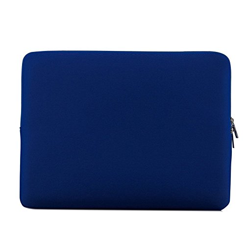 SODIAL(R) Tragbare Reissverschluss Weiche Laptophuelse Tasche Huelle Dekel fuer 15-Zoll 15 „15.6“ MacBook Pro Retina Ultrabook Laptop Notebook(Dunkelblau) - 2