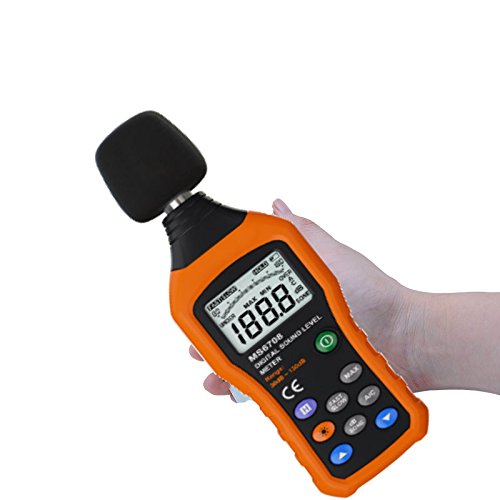 Schallpegelmessgerät, TKSTAR Digital Sound meter Digital Schallpegelmesser LCD Bildschirm Ton Monitor dB Meter MS6708 Tragbarer Digital Dezibel Schallpegelmesser Reader, Rauschmessung Messbereich 30-130 dBA Genauigkeit 1, 5dB
