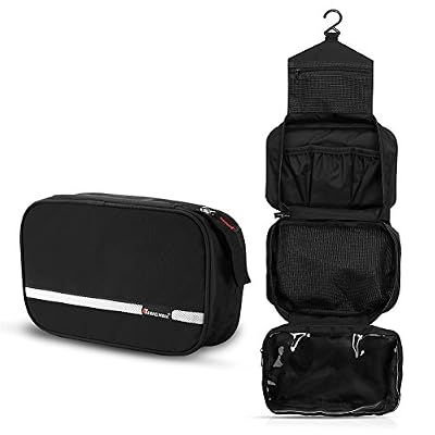 GHB Trousse de Toilette de Voyage à suspendre 2+4 Campartiments pour Rangement des Affaires de Toilette, de Médicament, de Cosmétique etc.
