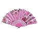 Produktbild MOTOCO Damen Faltfächer Blumenmuster Seidenfächer Handfächer Eleganter Tanzfächer Hochzeitsdekoration