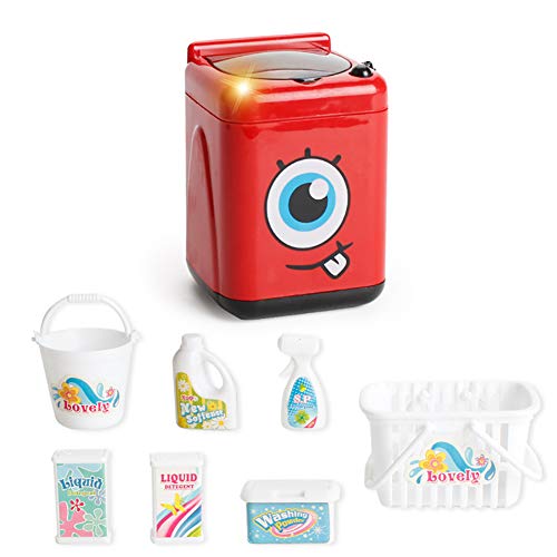 Preisvergleich Produktbild Pinselreiniger Automatisches Waschmaschine Make Up Pinsel Reiniger und Trockner Kinder Spielzeug Spielset Miniatur Puppenhaus Accessoires Waschmaschine