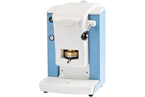 FABER COFFEE MACHINES | Modello Slot Plast | Macchina caffe a cialde ese 44mm | Pressacialda in ottone regolabile (TURCHESE | BIANCO)