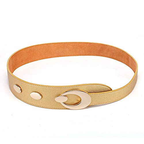 YUEER Femmes Ceintures Décorations Robes Femmes Diagonales Ceintures Larges Mode Manteaux Ceinture,Gold