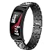 Produktbild Luxus Kreuzbohrarmband Smart Watch-Armband Volles Bohrband,Edelstahlarmband,MetallkettenstilErsatzarmband,Verschleißfest Armband,für Damen,für Samsung Gear Fit 2 / Fit 2Pro (Schwarz)