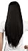 S-noilite 26" Straight Dark Black Half Wig 3/4 Full Head Hair Fall no Bangs Heat Resistant Wig