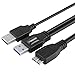 Produktbild Insten Dual USB 3.0 Type A to Micro-B USB Y Shape High Speed Cable for External Hard Drives/Seagate/Toshiba/WD/Hitachi/Samsung/WII-U/Note 3 (21 inches)