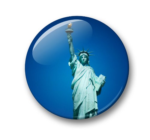 New York Manhattan – 6 große Kühlschrankmagnete Ø 5 cm [ 04 ] - 3