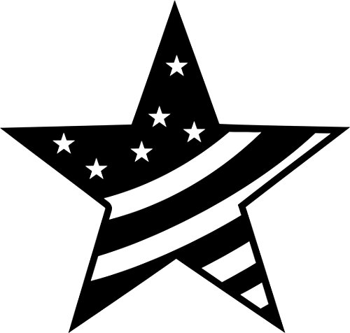 Marabu 028900014 - Silhouette Schablone Big Star with Stripes, 30 x 30 cm