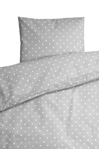 Farg Form Bedset for Pram with Spots (Grey)
