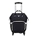 Produktbild OLISMultifunktionale Wasserdichte Baby Wickeltasche Wickelrucksack Große Kapazität Mum Reiserucksack Mit Isolierten Flasche Tasche Abnehmbarer Trolley-Rucksack,Black-OneSize