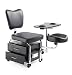Urbanity manicure pedicure nail station beauty chair stool table spa drawers black