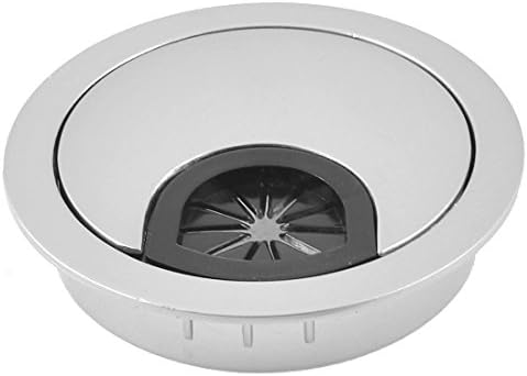 Duode Time Desktop Computer 60mm Dia Circle Stainless Steel Cable Hole Cap Cover