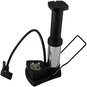 AARKRI SALES Portable Bike Pump Foot Activated Floor Pump Air Pump for car and Bike Bicycle (Aluminum + ABS,Multi)