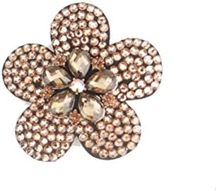 Bronze Diamante Crystal Rhinestone Hair Accessory Sprung Clip / Pin for Brooch Corsage