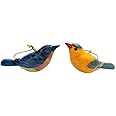 Westmon Works Finch Bird Ornaments Realistic Christmas Tree Decoration Polyresin, Set of 2
