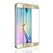 Produktbild wortek TPU Folie Panzerfolie Schutzfolie Samsung Galaxy S6 Edge+ komplette Vorderseite und Display Durchsichtig gebogen 0,1mm Gold