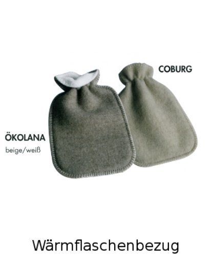Preisvergleich Produktbild Steinbeck Wärmflaschenbezug Coburg 25x40 cm aus 100% Schurwolle, Natur