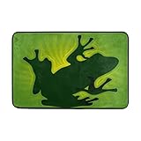 FFY Go Alfombrilla de baño, diseño de Rana Sobre Hojas, Antideslizante, antimoho, fácil de...