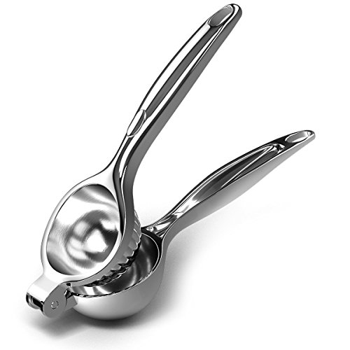 MiMoo limón exprimidor, exprimidor de limón exprimidor exprimidor de metal cuenco, tamaño grande,lima Exprimidor Manual fruta prensa exprimidor, condensadores y se puede lavar en lavavajillas.