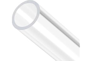 Rebower Transparente Acrílico Tubo Rígido Redondo Tubo, [para Acuario, Artesanías, Iluminación Tubo] - 13mm x 15mm/12"