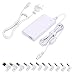 Produktbild Universal-Laptop-Ladegerät 90W Slim AC Adapter Multi Tipps Netzkabel für Dell HP Asus Lenovo Acer IBM Samsung Toshiba Sony; Dell Studio 15 17, Vostro, XPS 13; HP Elitebook Folio G2 G1 Spectre X360; Asus X551MA F555L; Lenovo ThinkPad X1 Carbon; 15-20V Notebook & 5V-Geräte Ladegerät Netzteil (automatische Spannung, 12 Tipps - Weiß)