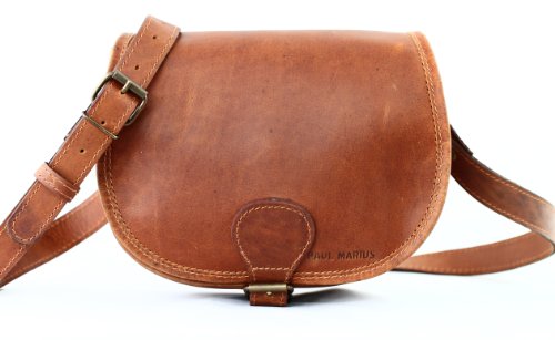 LE BOHEMIEN Light Brown leather shoulder bag bohemian style adjustable strap PAUL MARIUS