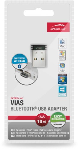 Speedlink Vias Bluetooth Adapter (universeller BT-Dongle für MAC und Windows), transparent-schwarz - 2