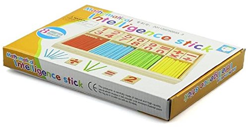 Habba-Babba Montessori Mathe Spielzeug aus Holz zum Zahlen lernen mit Rechen-Stäbchen, Bunt / Natur ab 3 Jahre für die frühe Motorik Entwicklung & Ausbildung ihres Kindes - 4