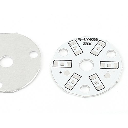 sourcingmap® 50stk 32 mm Kreise Aluminium PCB Platine für 6 x 1/2 W5730 SMD-LED - 2