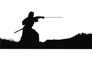 INDIGOS UG Vinilo Decorativo para Pared MD349 Samurai Legend 60 x 24 cm, Multicolor, 60x24x8 cm