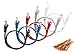 Produktbild MultiKabel - CAT5E Netzwerk Ethernet -Patch-Kabel [ 0.5M ] UTP - mit 2x RJ45 Stecker Set "5 Stück, 5 Farben " (50 Kabelbinder in der Packung enthalten) 0.5 meter