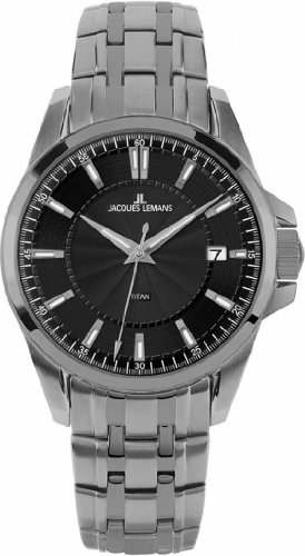 Jacques Lemans Herren-Armbanduhr XL Liverpool Titan Analog Quarz 1-1704D Jacques Lemans Herren-Armbanduhr XL Liverpool Titan Analog Quarz 1-1704D