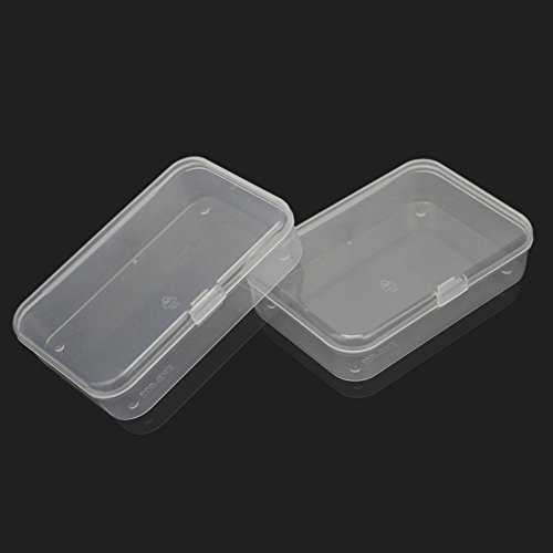 2 Stücke Kunststoff Transparent Lagerung Sammlungen Container Box Fall Küche Liefert 8.8x6x2 cm - 2