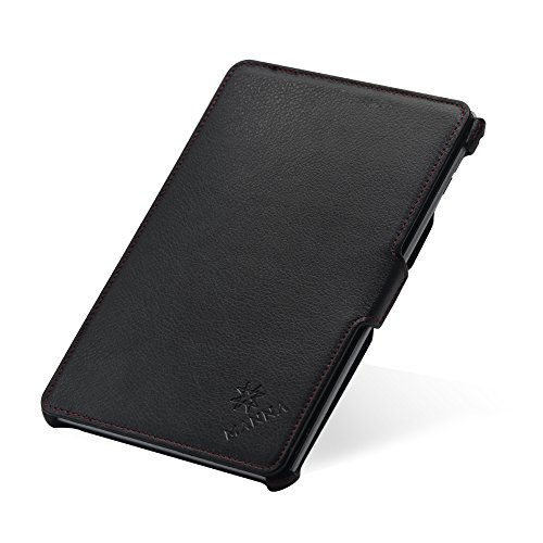 MANNA Schutzhülle für iPad mini 4 | Kunstleder, schwarz | Autosleep-Funktion | EasyStand | Cleverstrap