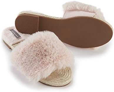 Pretty You Pink Faux Fur Slide Sandal (UK 6)