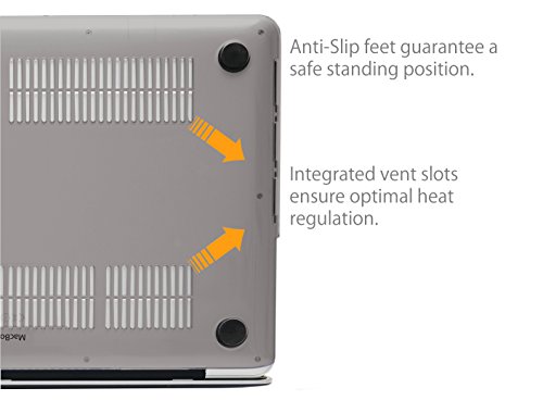 MyGadget H  lle Crystal Clear Case - f  r Apple MacBook 12  Retina  ab 2015  mit USB C  A1534  - Schutzh  lle Plastik Cover Hartschalen Tasche in Grau